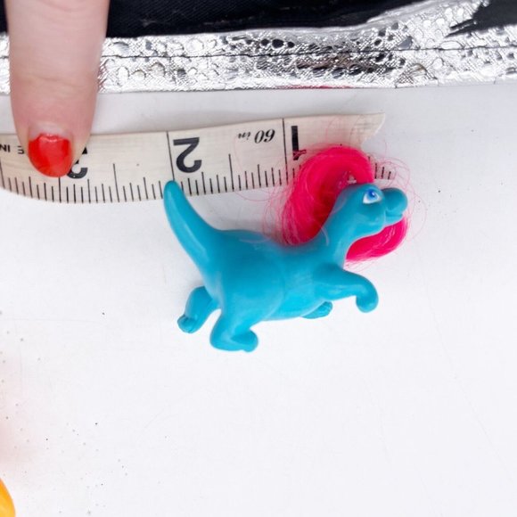 Darlin' Dinos Your True Dinosaur Friend 1992 Mini Figures Lot 2 Orange Blue 2” - Picture 5 of 8